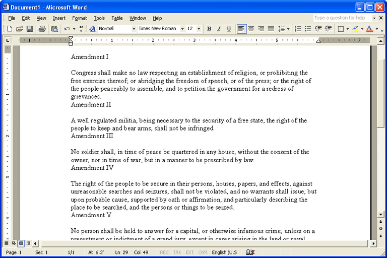 Microsoft Word XP Document Editing (2002)